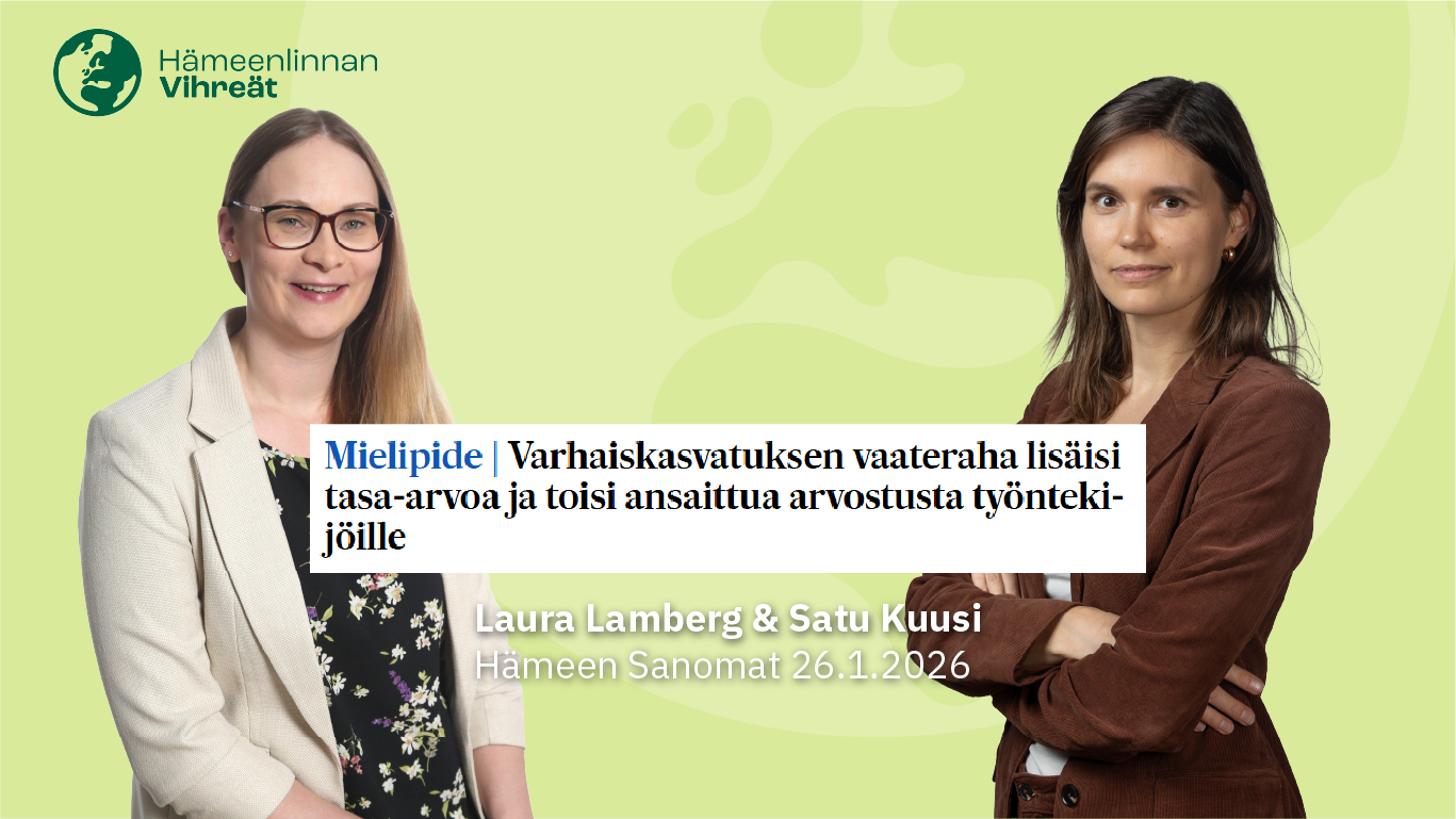 Varhaiskasvatuksen vaateraha lisäisi tasa-arvoa ja toisi ansaittua arvostusta työntekijöille