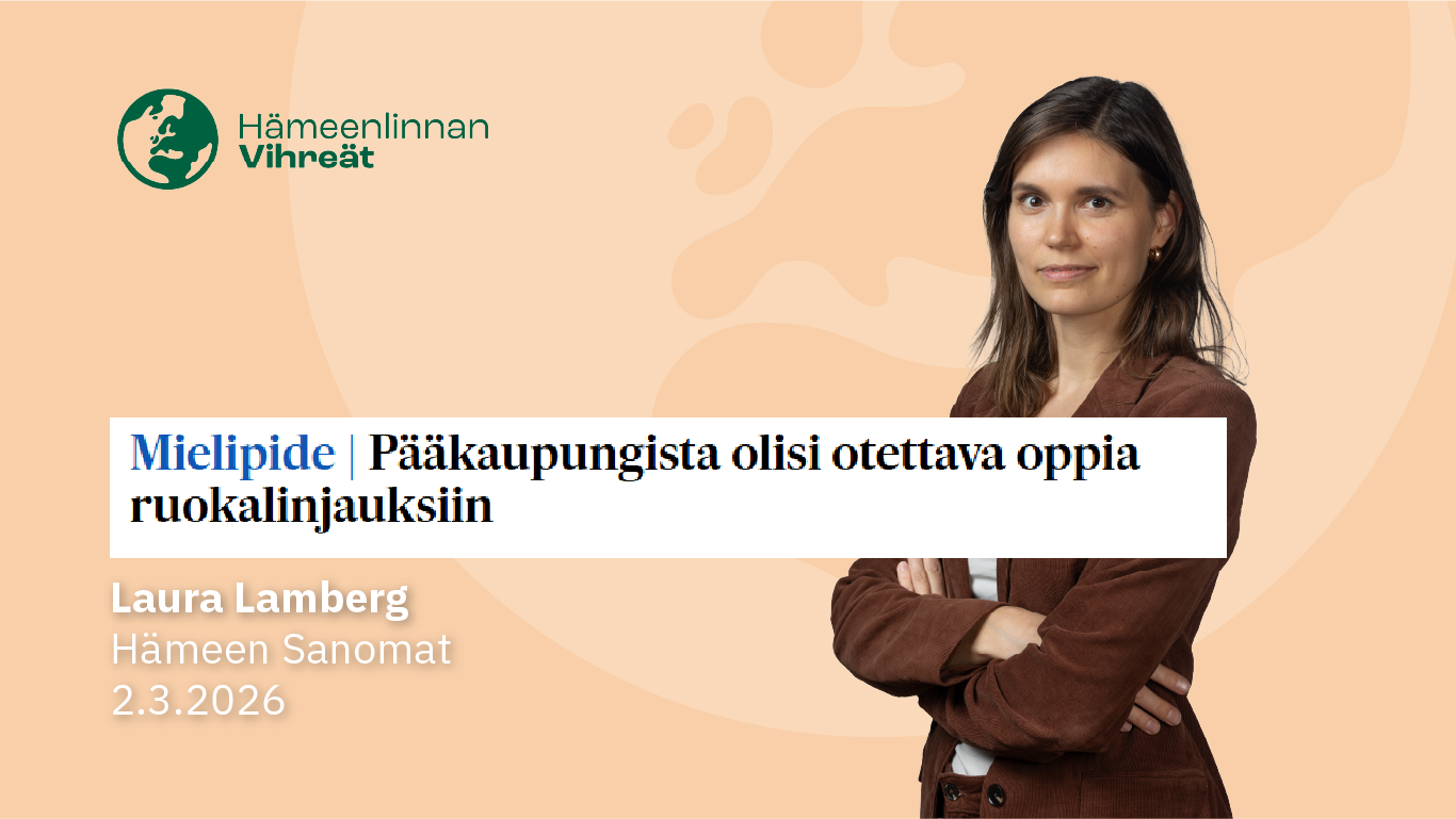 Pääkaupungista olisi otettava oppia ruokalinjauksiin