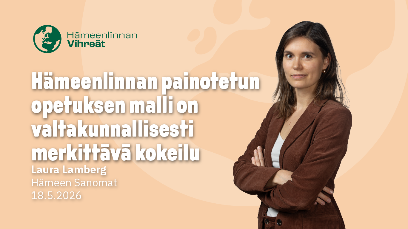 Hämeenlinnan painotetun opetuksen malli on valtakunnallisesti merkittävä kokeilu
